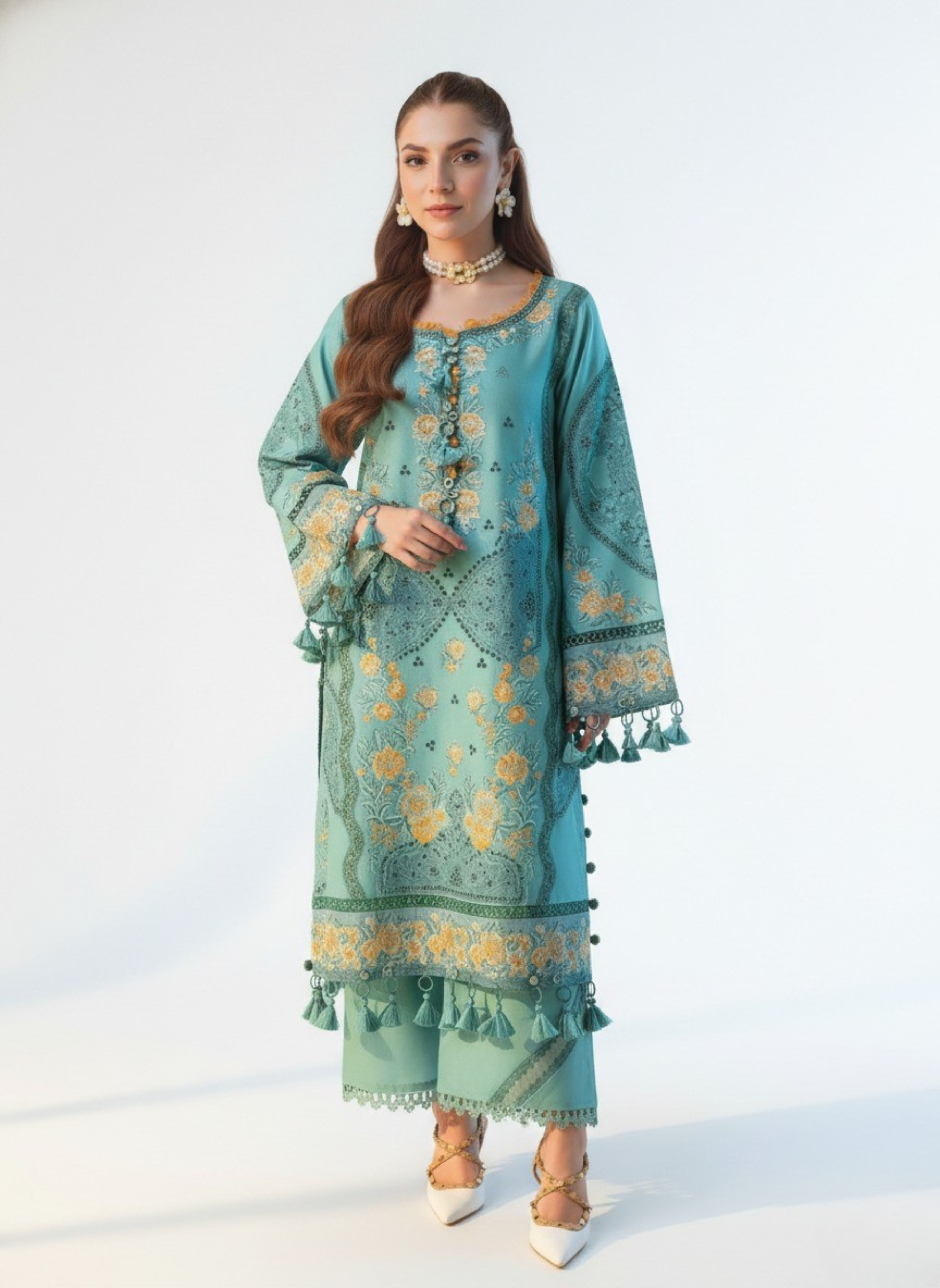 Pure Cotton Heavy Embroidered Pakistani Suit Designer Ethnic Wear