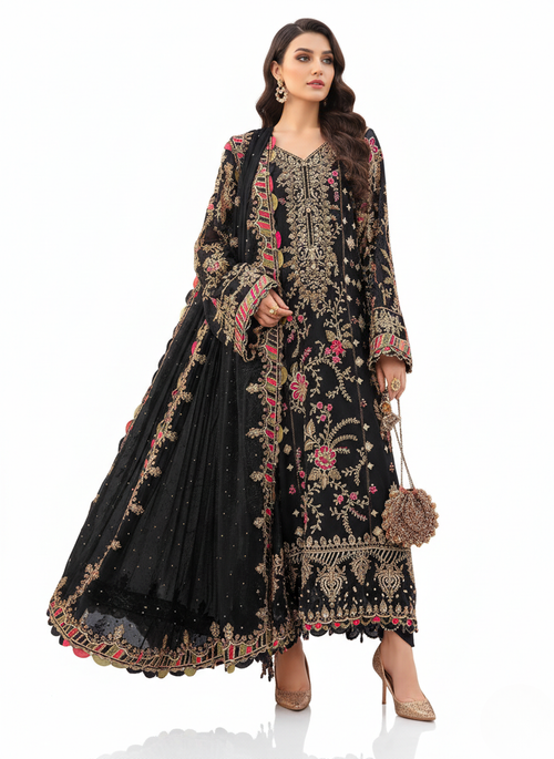 black pakistani suit from raibba